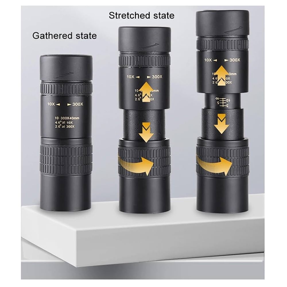 Amazon | Caseder 10-300x40 HD ズーム単眼望遠鏡モバイル望遠